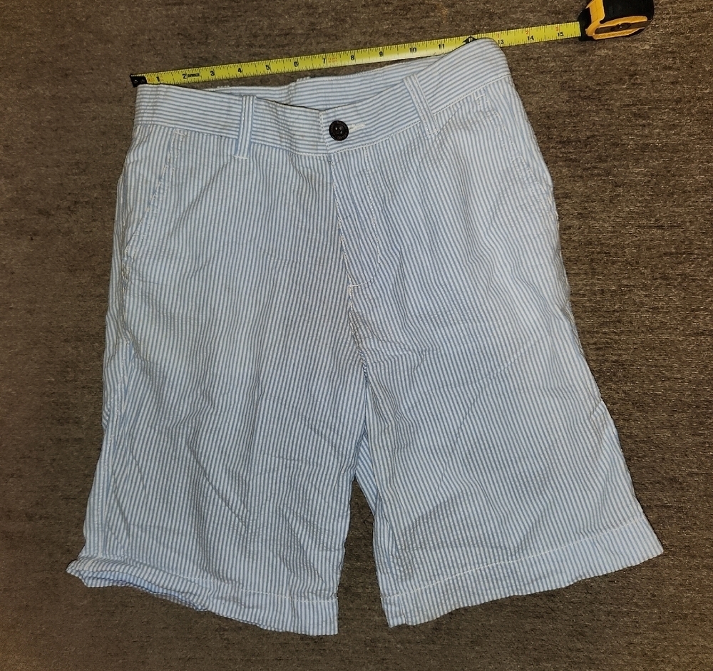 J. Khaki Light Blue Pinstripe Men's Shorts